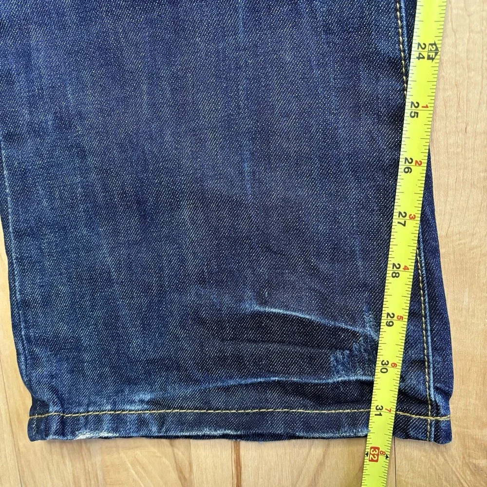 John B Stetson Jeans Mens 35x32 1014 Rocker Bootleg Cowby Western Blue‎ Denim